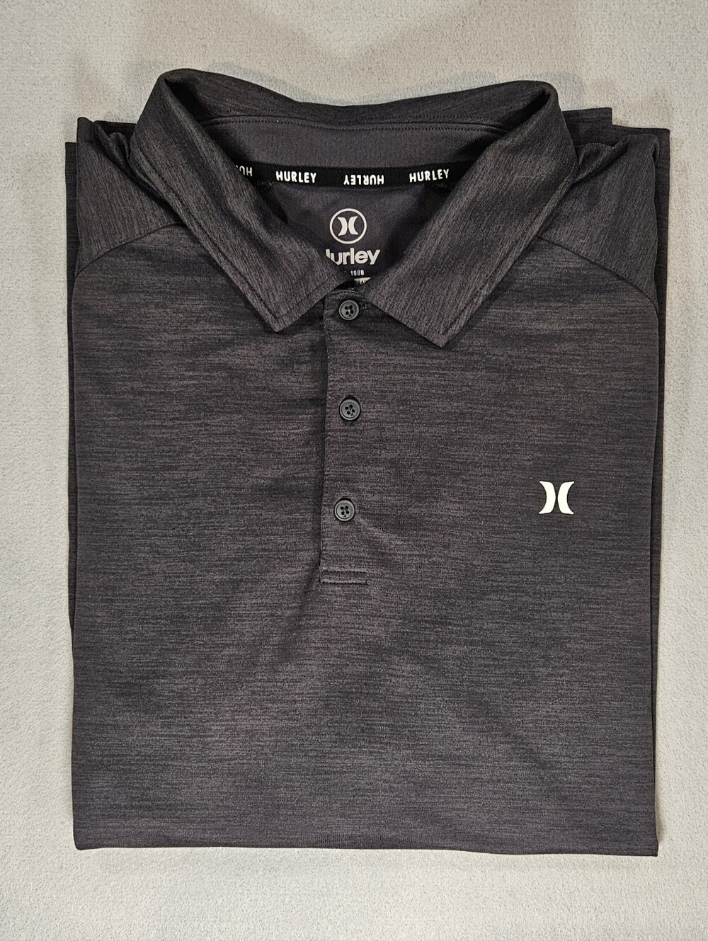 Hurley Men's XXL Heather Charcoal Polo - Picture 7 of 11